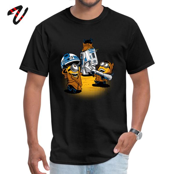 

t shirt men 2019 new printed tees luxury 100% cotton t-shirt party short sleeve droids minion wholesale camiseta