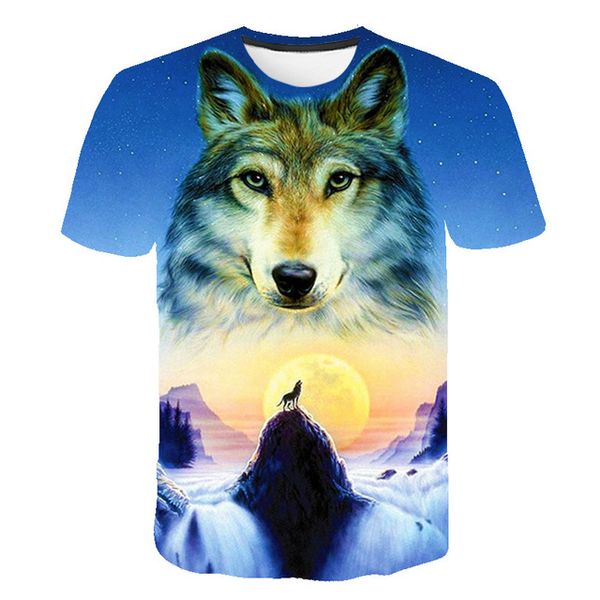 

o-collar wolf animal male 3d print shirts horror hentai kawaii men clothing