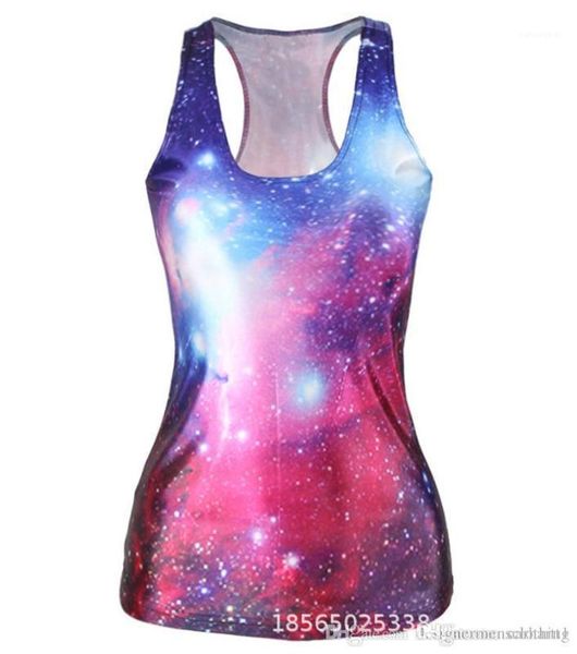 

skull universe new arrival 3d digital printed stretch womens tanks fashion ladies h vest, White