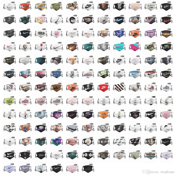 

dhl 2020 new 5 layer dust fashion designer face mask washable personalized breathable masks brand pattern custom dust mask