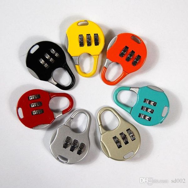 

mini three number password padlock for outdoor travel metal sturdy luggage zipper lock portable mini code locks new 1 2qs zz