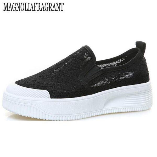 

new comfort shoes for women lace women's summer platform breathable women shoes casual fisherman zapatos de mujer hy954, Black