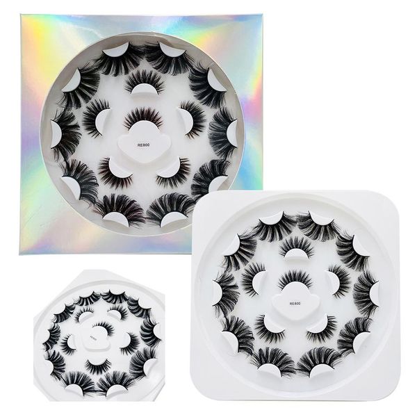 

8 pairs 10mm 25mm faux 3d mink eyelashes mixed styles false eyelash makeup natural long eyelash extension fake mink lashes