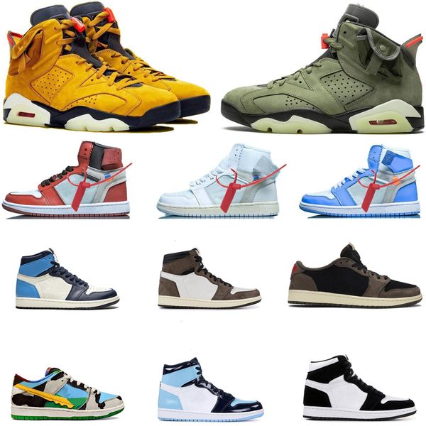 

chunky dunky off basketball shoes 1 1s twist unc fearless obsidian 6 6s travis scotts infrared black gold white hare athletic sneakers