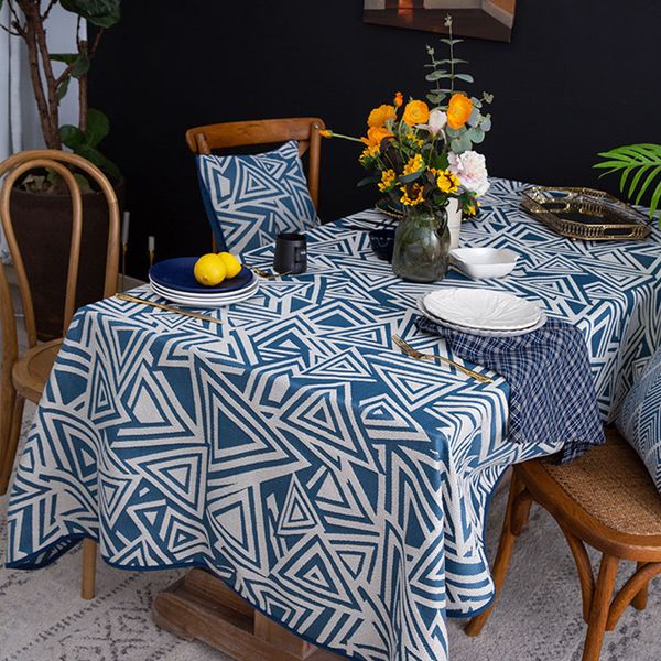 

table cloth modern geometric pattern jacquard tablecloth rectangular cover for kitchen dining room decorative