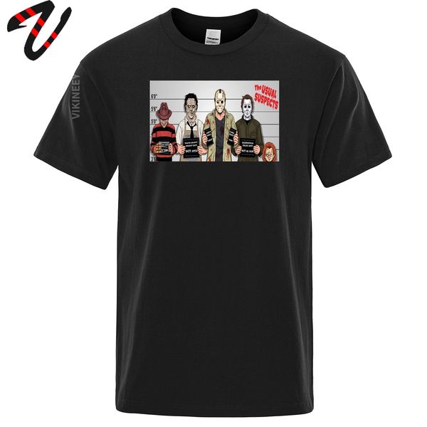 

the usual suspects horror movie film leatherface halloween cartoon print t-shirt men sweatshirt o-neck t shirt cool tees