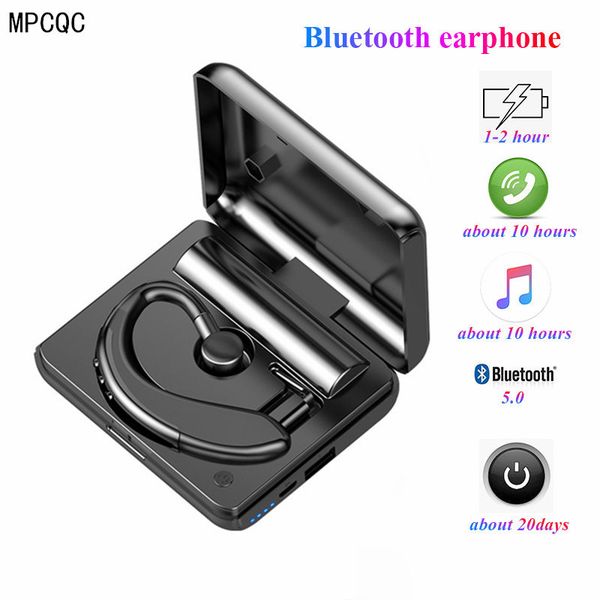 

y10 tws bluetooth 5.0 wireless earphones stereo ear hook sports headphones business driving handswith microphone headset