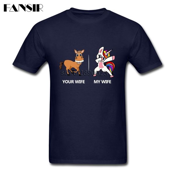 

xs-3xl ваша жена моя жена прилагая unicorn gorgeous рубашки мужчина белый с коротким рукавом на заказ для мужчин майка для взрослых одежда t
