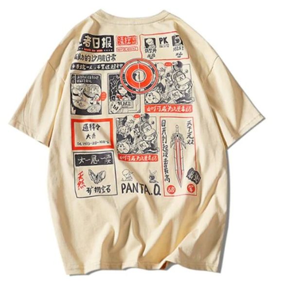 

fashion comic graphic print round neck t shirt new arrival men women t-shirt summer tees casual shirts m-5xl, White;black