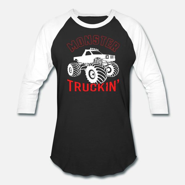 

monster truck t shirt men designs cotton round neck basic solid graphic funny casual spring outfit shirt