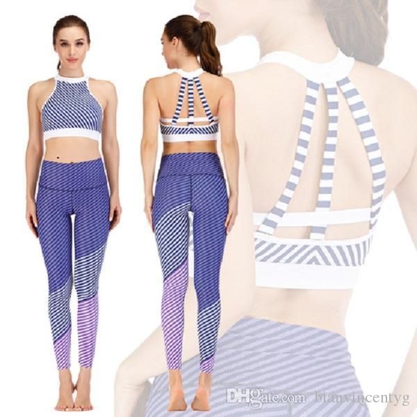 

sleeveless yoga girl designer tracksuits fitness sports running suits bra pants leggings clothes jumpsuits sets letter print female backless
