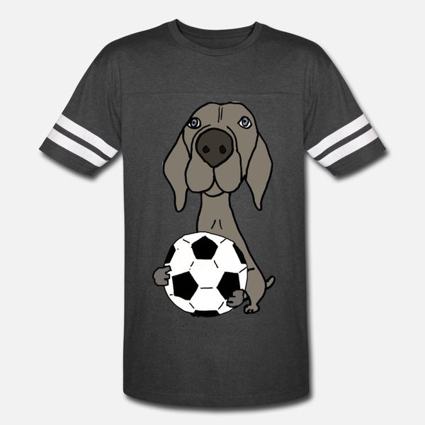 

cool funky weimaraner dog playing soccer t shirt men customized cotton size s-3xl unique sunlight breathable spring unique shirt