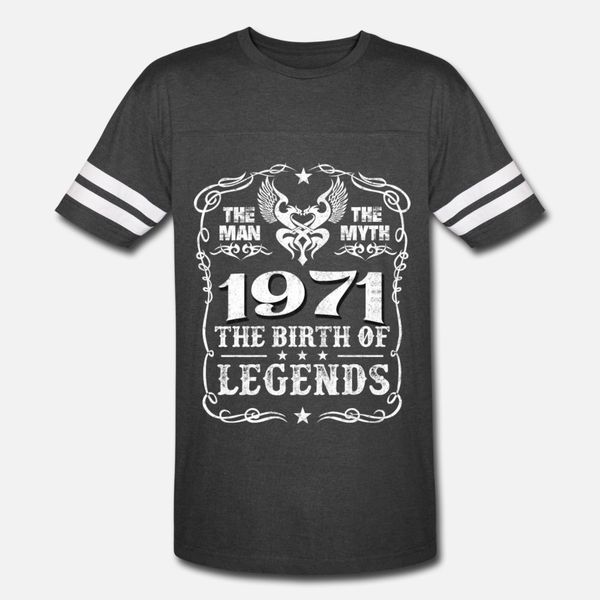 

1971 1971 the birth of legends awesome t shirt men customize tee shirt plus size 3xl basic solid funny casual summer style pattern shirt