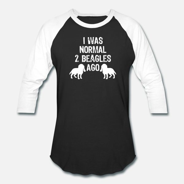 

i was normal 2 beagles ago funny dog t shirt men designs 100% cotton size s-3xl formal sunlight basic summer pictures shirt