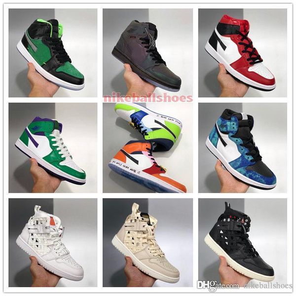 

2020 jorrdan 1 High Mid OG SE Melody Ehsani Fearless Hulk Tie-Dye Chicago Toe Men Womens kids shoes for sale With Box Basketball shoe store