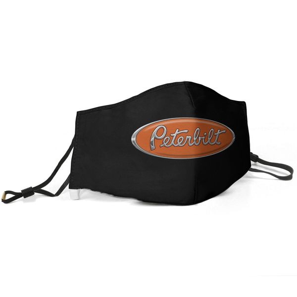 

women men face mask dust mask muffle orange peterbilt printed with adjustable ear hookbud light blue, Silver