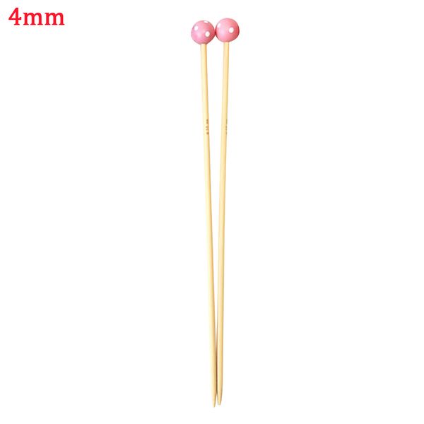 1 pair diy home crochet hook yarn bamboo sewing mushroom head knitting needle