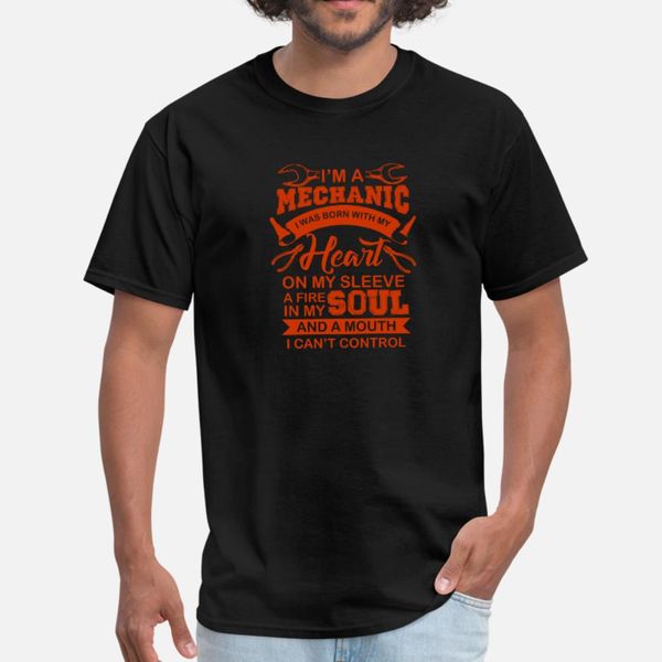 

im a mechanic i was born with a mount i cant t shirt men knitted short sleeve round collar basic solid crazy new style summer novelty shirt