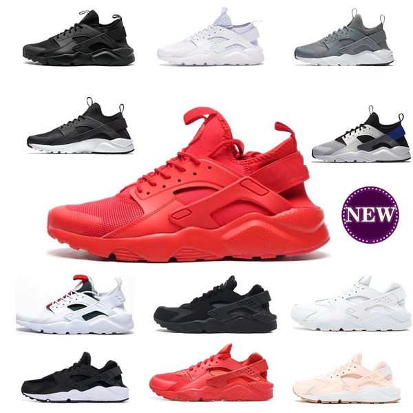 

2020 huarache 4 run mens sneakers low price huarache ultra triple womens black and white sneakers running shoes