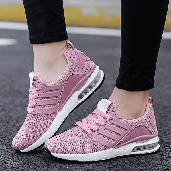

2020 new mesh lace-up running shoes breathable air cushion woman sports shoes brand outdoor sneakers brand fitness