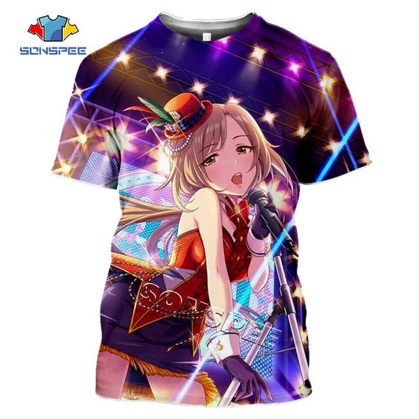 

3d cute girl summer men love live school idol anime 3d print shirts horror hippie hentai men clothing