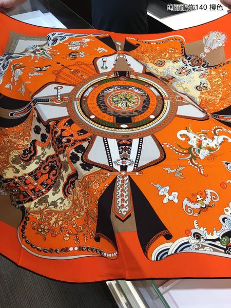 

colorful clothing 140 square scarf designer scarf bucket hat baseball cap hat ladies luxury designer scarf silk designer turban, Blue;gray