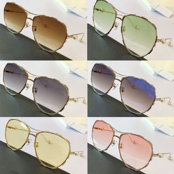 

young woman sunglasses ch4253 size 65-16-145 pearl series ladies toad mirror designer sunglasses uv400 protection quality, White;black