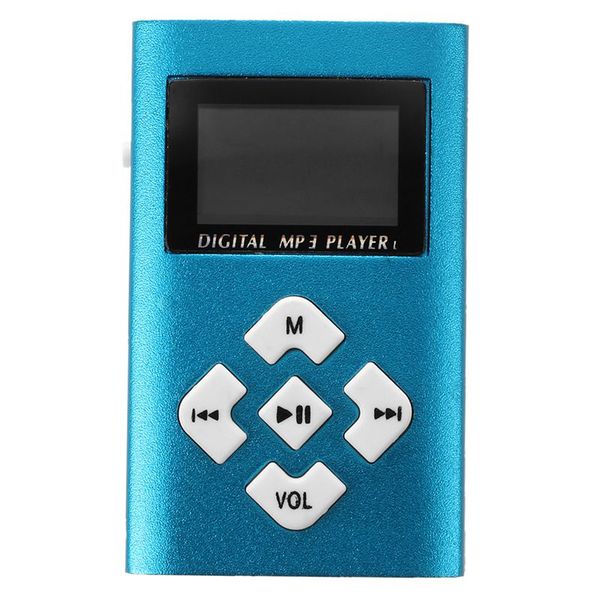 

& mp4 players usb socket lcd sn mini mp3 player 32gb micro sd tf (blue)