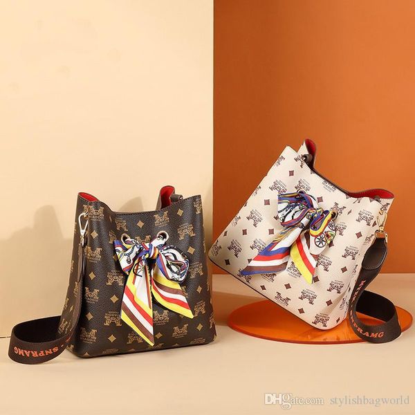 

wholesale new crossbody bag autumn and winter fashion trend retro single shoulder bucket bag old pattern female bag bags l9616