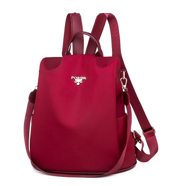 

leather luggage tag backpack womens new korean-style fashion bag all-match fashion oxford cloth canvas traveling bag bag womens backpack pur
