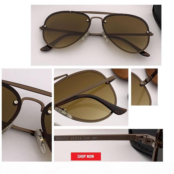 

2019 pilot blaze uv400 sunglasses men women metal frame mirror flash driving designer 3584n sun glasses male retro designer aviation gafas, White;black