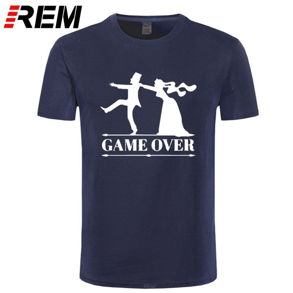 

rem game over bride groom bachelor bachelorette t shirt funny tshirt mens clothing short sleeve camisetas t-shirt