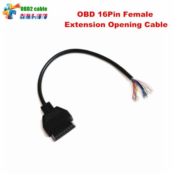 

16 pin car diagnostic interface tool adapter obdii obd 2 obd2 16pin female connector to extension obd 2 opening cable
