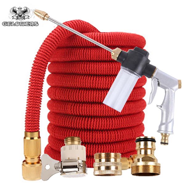 

the new hose high pressure car wash hose car wash water gun 3 times magic rubber band watering supplies