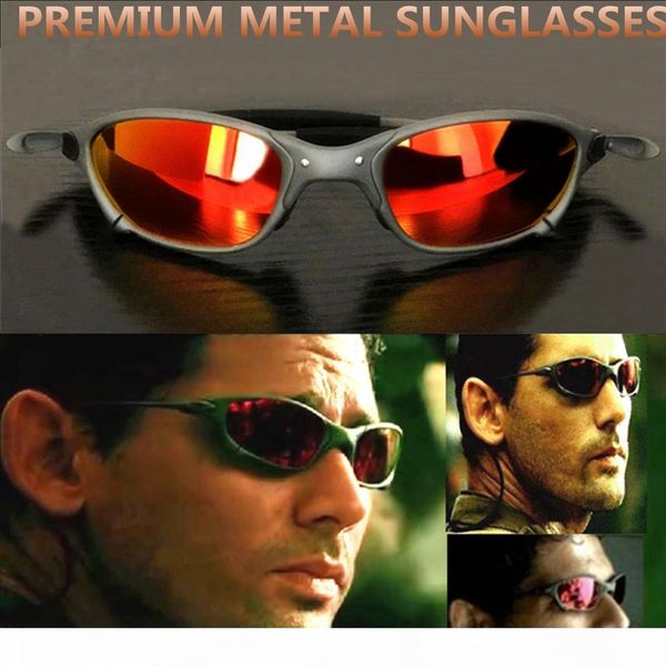 

wholesale-sunglasses x metal juliet x driving sports polarized uv400 sun glasses for mens iridium mirror fire ruby red ice blue, White;black