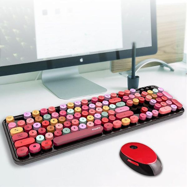 

mechanical gaming keyboard 104key wireless keyboard anti-ghosting mouse mix backlit led usb mouse for pc gamer laptop