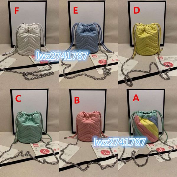 

new arrival fashion colors bucket bag silver chain leather woman bag handbag shoulder bag cluth purse
