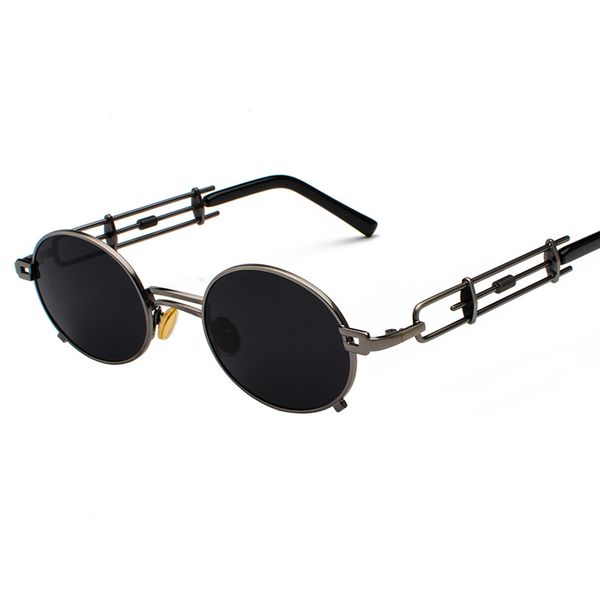 

steampunk sunglasses men women oval small punk sun glasses for man woman vintage retro hip hop 80s goggles, White;black