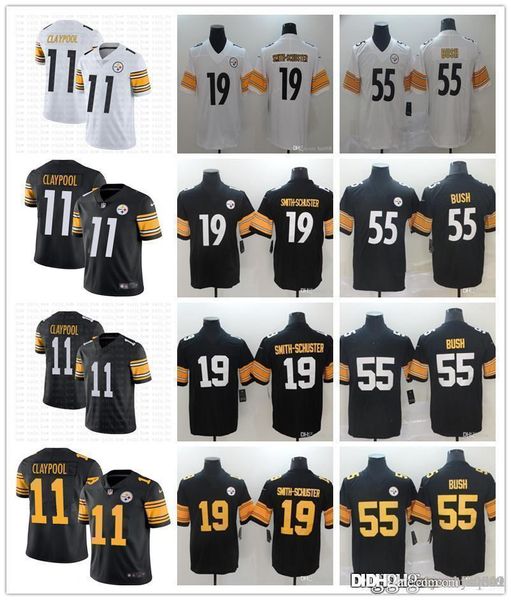 

men women pittsburgh steeler youth 55 devin bush 39 minkah fitzpatrick 11 chase claypool 19 juju smith-schuster football jerseys, Black;red