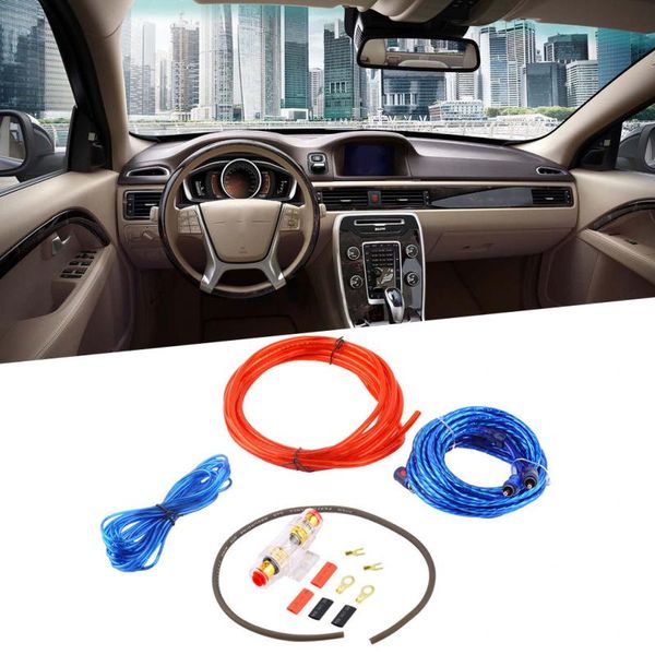 

car electronic accessories 5m 8ga power cable amp fuse holder car audio wire cable subwoofer speaker installation kit