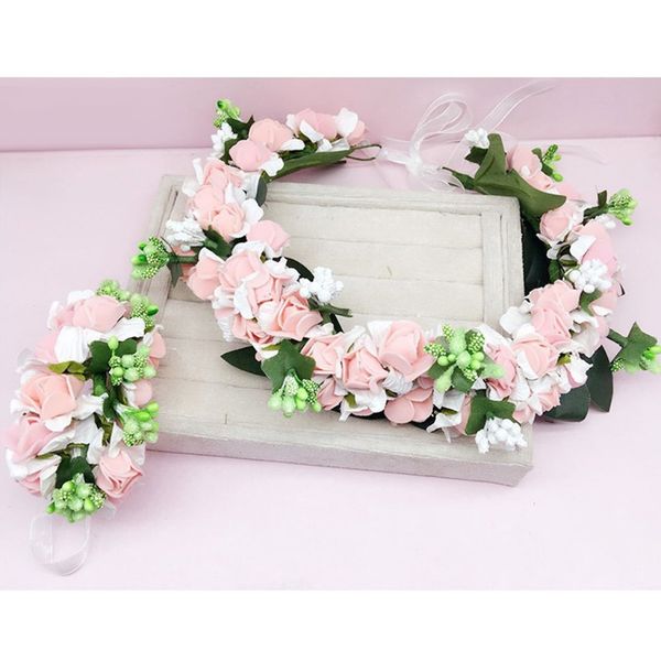 

boho flower floral headband crown garland marriage handwrist festival party
