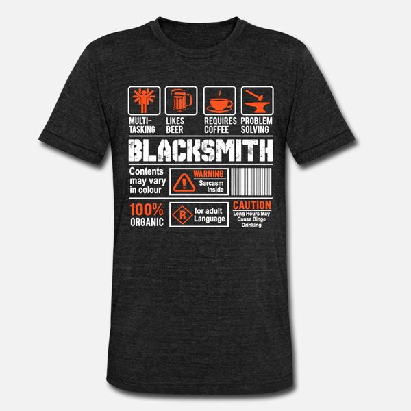 

blacksmith multi tasking t shirt men customized cotton round collar clothing loose fashion spring leisure shirt