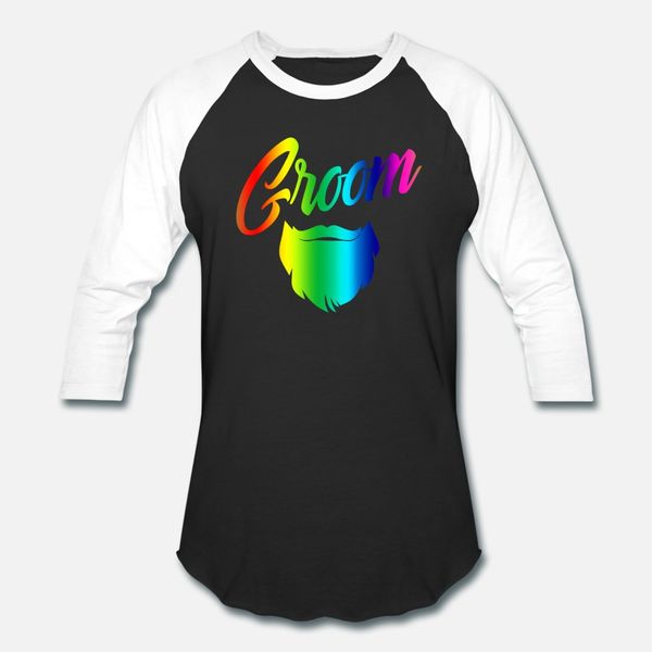

groom борода мальчишник lgbt gay радужные тенниска мужчины напечатаны с коротким рукавом o-образным вырезом basic твердая sunlight удобная о