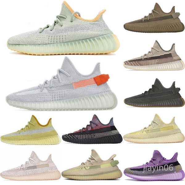 

us13 kanye sneakers zyon linen grey gum yeshaya reflective desert sage tail light cinder yecheil black static men trainers running jy06