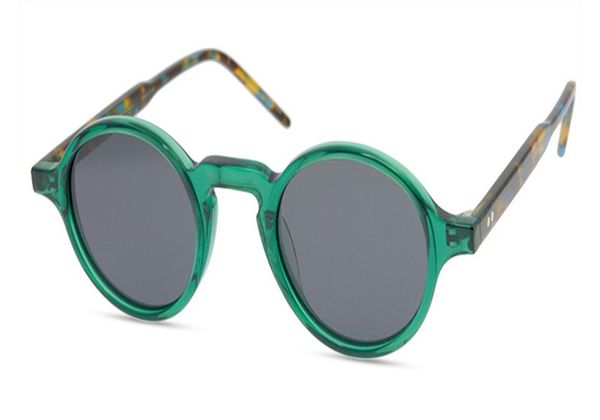 

vintage round frame acetate full rim polarized sunglasses frame uv400 protection leopard driving sunglasses eyewear, White;black