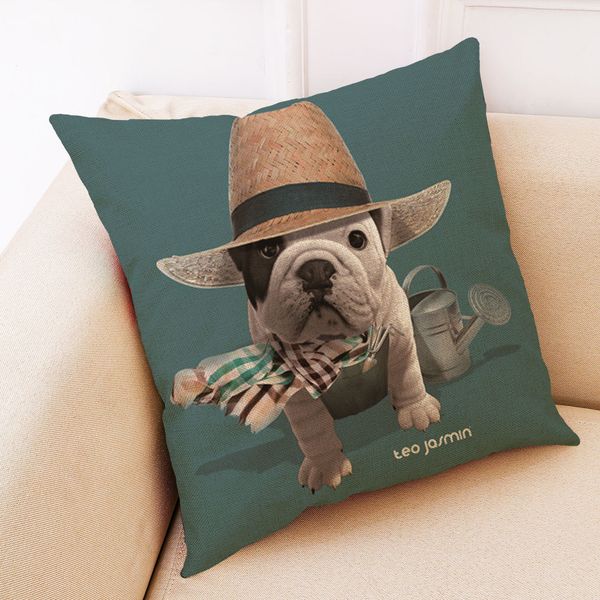 

новый arrivel бульдог белье подушка обложка дом диванов площади наволочка декоративная наволочки наволочки без вставки (45 * 45