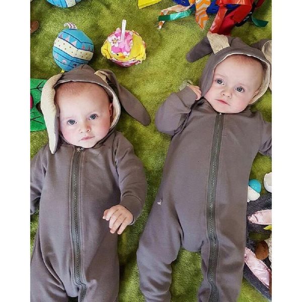 

lovely newborn infant girl boy rabbit 3d ear warm romper jumpsuit outfits baby clothes new august 21, Blue