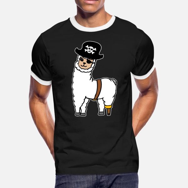 

llama alpaca pirate gift women men kids t shirt men customize cotton plus size 3xl homme fitness building summer pattern shirt