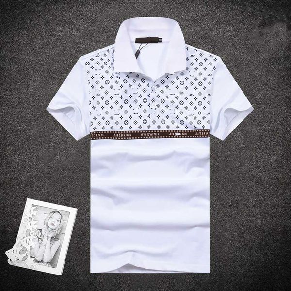 

new 2020 mens designer polo t shirts summer short sleeve streetwear t-shirt turn down collar casual polo shirts -3xl, Gray