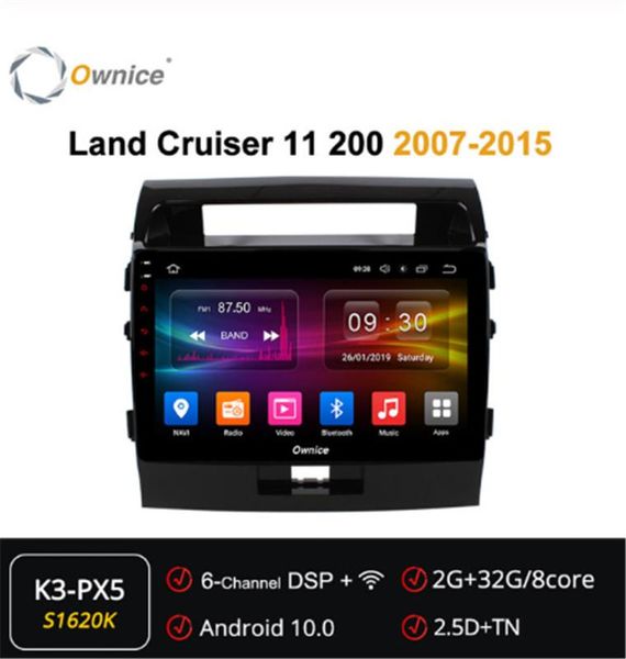 

ownice android 10.0 car dvd navi gps player fortoyota land cruiser 11 200 2007-2020 k5 k6 dsp 4g spdif radio multimedia